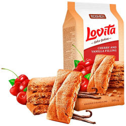 ROSHEN Lovita Cake Cookies meggyes-vaníliás teasütemény - 168g - kamraellato