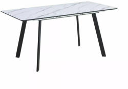 SIGNAL MEBLE Bari Kihúzható Márvány Étkezőasztal MDF Fehér-Fekete Modern
