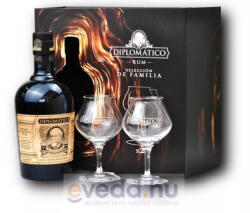 Diplomático Selleción de Familia 0, 7L Rum Díszdobozban 2 Pohárral 43%