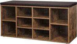  Cipősszekrény paddal TAYLOR 104x30x48 cm, rusztikus barna