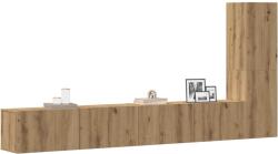 vidaXL 3 részes kézműves tölgy színű szerelt fa fali TV-szekrényszett (3329198)