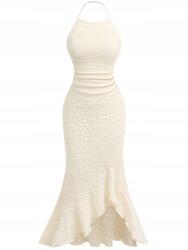 Shein Ekrü Ruha Fodros Díszítéssel És 162-166 1JC Megkötővel