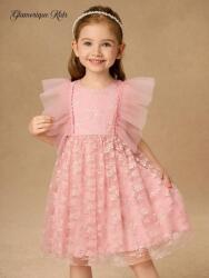 Shein Rózsaszín Tüll Fodros Ruha (7L)