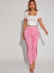 Shein Rózsaszín Flitteres Nadrág (L)