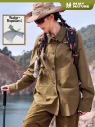 Shein Khaki Felső Ing Zsebek (M)