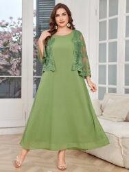 Shein Zöld Hímzett Ruha (2XL)