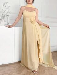 Shein Sárga Maxi Ruha Kivágott Sál (M)