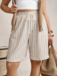 Shein Bézs Csíkos Rövidnadrág (0XL)