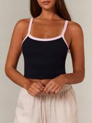 Shein Sötétkék Vállpántos Felső (s)