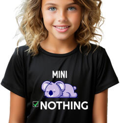 MALFINI Gyerek Póló Mini Nothing Ajándék Nővérnek Minták Fekete 134cm