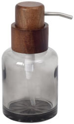 SAPHO Figo szappanadagoló 300 ml, füstüveg / fa 08387 (08387)