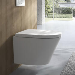 SAPHO Paco Short mélyöblítésű fali kerámia WC csésze Rimless, ülőke nélkül, fehér PZ1012SH (PZ1012SH)