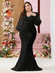 Shein Fekete Flitteres Maxi Ruha (4XL)