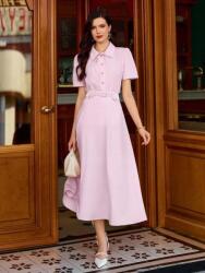 Shein Rózsaszín Szett: Ingt, Szoknya És Öv (xs)