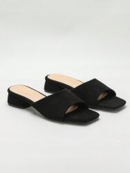Shein Fekete Velúr Flip-flop Papucs (40) (599676)