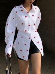 Shein Fehér Hosszú Szív Ing (XL)