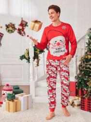 Shein Piros Karácsonyi Pizsama (M)
