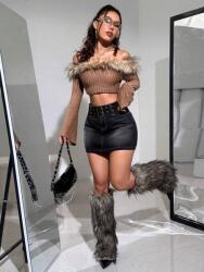 Shein Fekete Farmer Csíkos Szoknya (30) (584953)