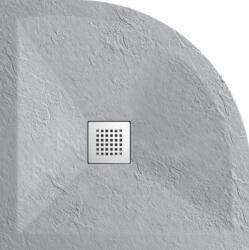 BALNEO Stone Tray kompozit zuhanytálca 80x80 cm csúszgátló felülettel, világos matt szürke C0501010110-2 (C0501010110-2)