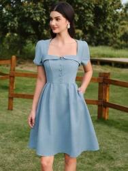 Shein Világoskék Ruha Melange (s)