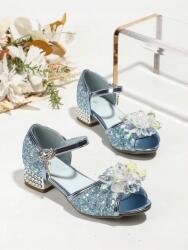 Shein Kék Díszített Szandál (35, 5)