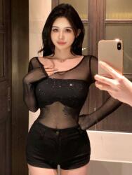 Dazy Fekete Áttetsző Felső (s)