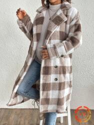 Shein Kockás Plüss Kabát (2XL)