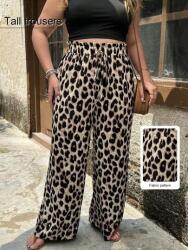 Shein Bézs Egyenes Mintás Nadrág (3XL)