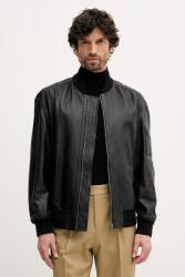 BOSS Orange bőrdzseki Jakri - fekete 56