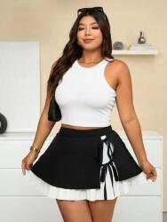 Shein Kétszínű Mini Cipzáras Szoknya (2XL)