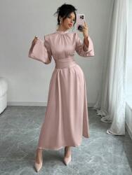 Shein Rózsaszín Szatén MIDI Ruha (XL)