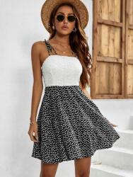 Shein Kétszínű Ruha Mini Virágok (M)