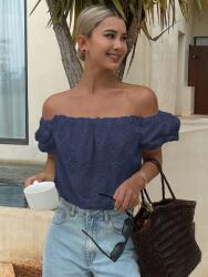 Dazy Sötétkék Hímzett Felső (s)