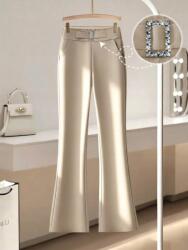 Shein Bézs Harang Nadrág Strasszokkal (s)