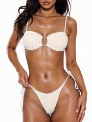 Shein Texturált Bikini Ekrü (M)