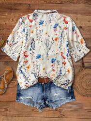 Shein Krémszínű Mintás Ing (s)