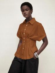 Shein Barna rövid ujjú gombos ing (XL)