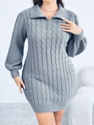 Shein Kötött Ruha Mini Cipzárral (2XL)