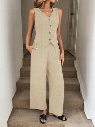 Shein Bézs Mellény Nadrág Szett (s)