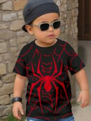 Shein Fekete Nyomott Mintás Póló (2-3L)