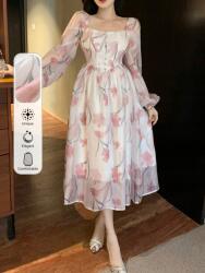 Dazy Ekrü Virágmintás Ruha (L)