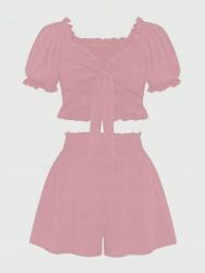 Shein Rózsaszín Rövidnadrág Felső Szett (2XL)