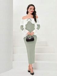 Shein Testhezálló Bordázott Ruha (M)