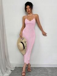 Shein Rózsaszín Fényes MIDI Ruha (s)