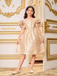 Shein Bézs Jacquard Mintás Ruha (10L)