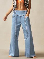 Shein Kék Egyenes Szabású Farmer (s)