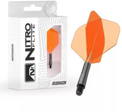 Red Dragon Darts toll és szár egyben Red Dragon Nitro Flite, narancs-fekete, standard toll és hosszú szár