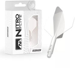 Red Dragon Darts toll és szár egyben Red Dragon Nitro Flite fehér, standard toll és közepes szár
