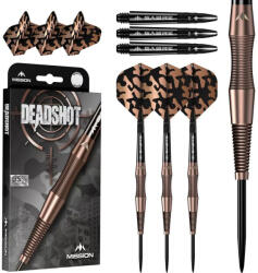 Mission Darts Dart szett Mission steel Dead Shot 25g, bronz, 95% gravírozott
