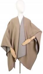 Szaleo Elegáns Eris női poncsó kétszínű, meleg őszi sötét bézs